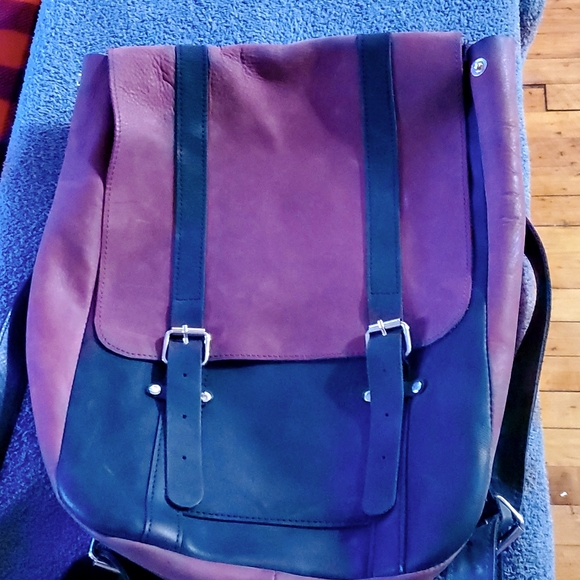 Miros Ukraine leather handmade backpack - Picture 2 of 14